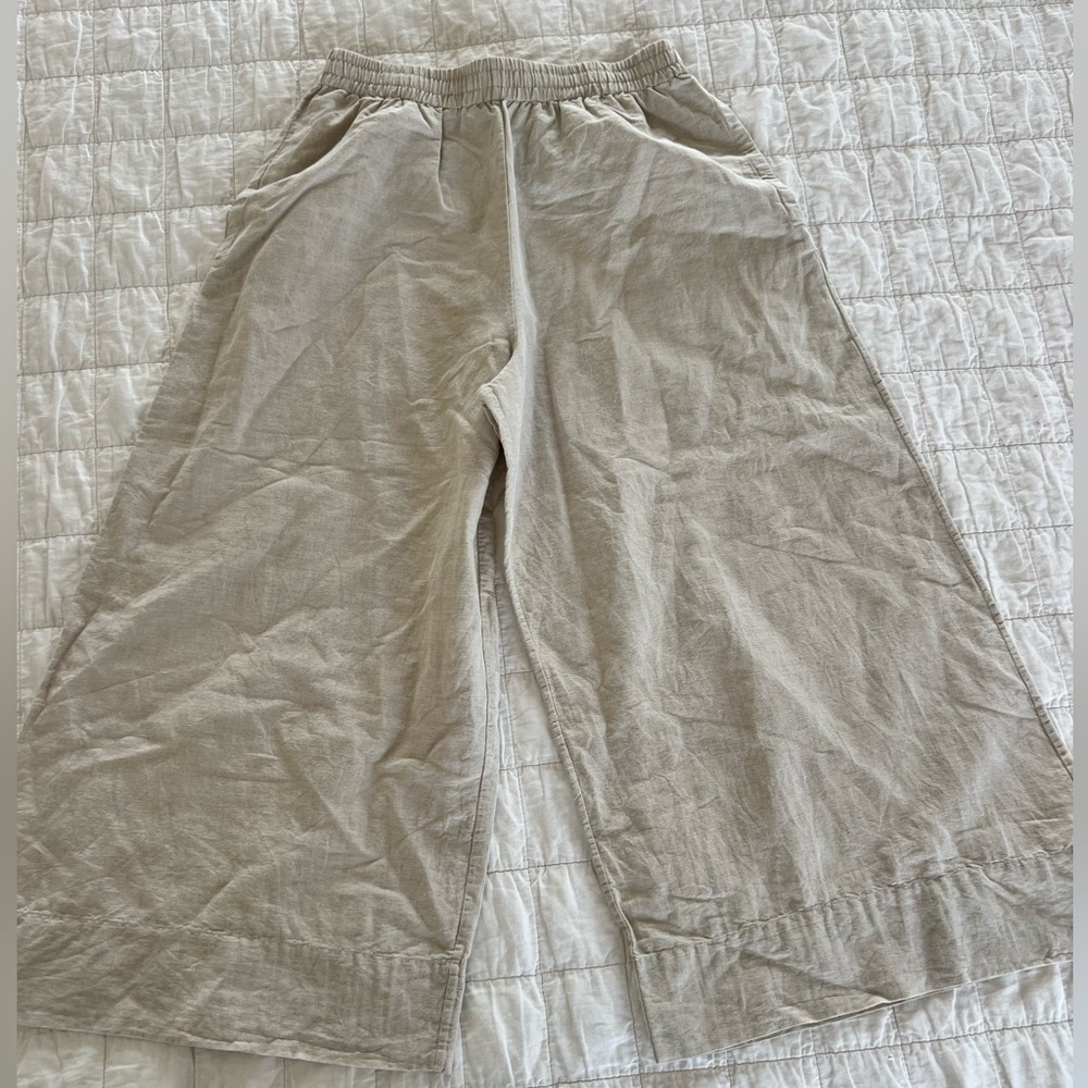 COS linen cotton blend wide leg pants size xs